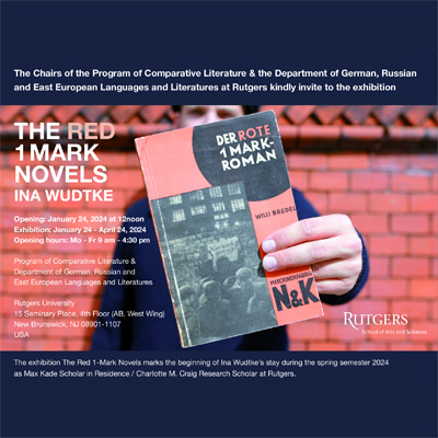 The event flyer for THE RED 1 MARK NOVELS