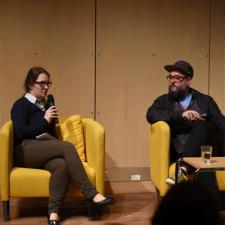 Graduate Student Nicole Uberreich interviewed translator Tim Mohr at the Festival Neue Literatur