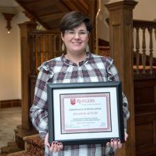 Program Coordinator Elizabeth deWolfe awarded the SAS Staff Excellence Award for 2019